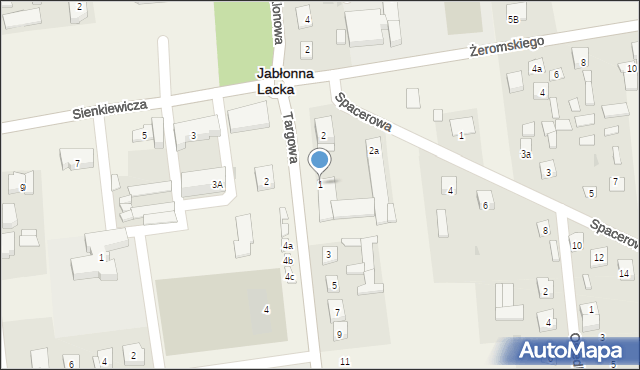 Jabłonna Lacka, Targowa, 1, mapa Jabłonna Lacka