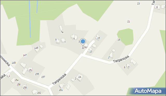 Janowice, Targanicka, 11, mapa Janowice