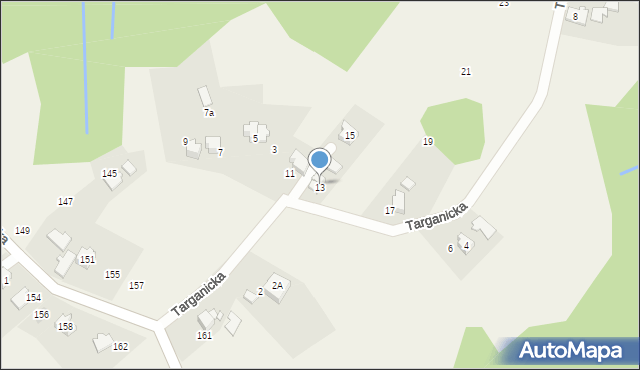 Janowice, Targanicka, 13, mapa Janowice