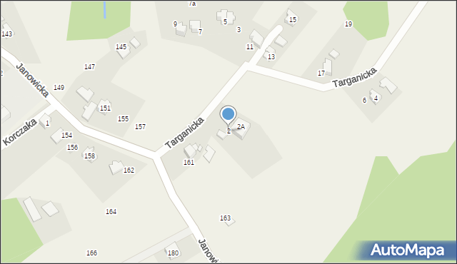 Janowice, Targanicka, 2, mapa Janowice