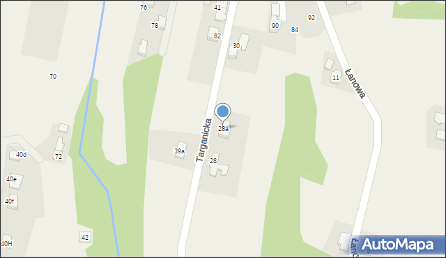 Janowice, Targanicka, 28a, mapa Janowice