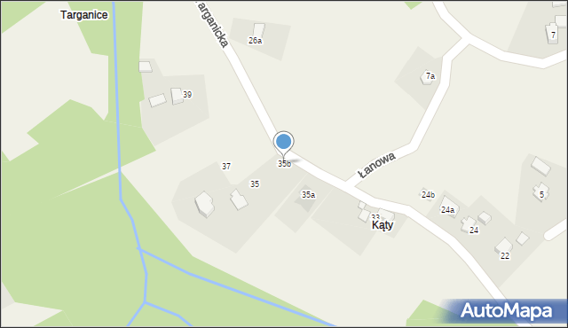 Janowice, Targanicka, 35b, mapa Janowice