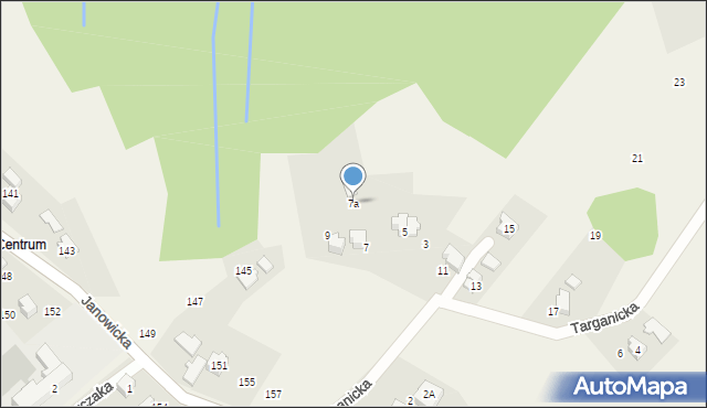 Janowice, Targanicka, 7a, mapa Janowice