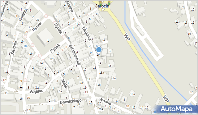 Jarocin, Targowa, 12, mapa Jarocin