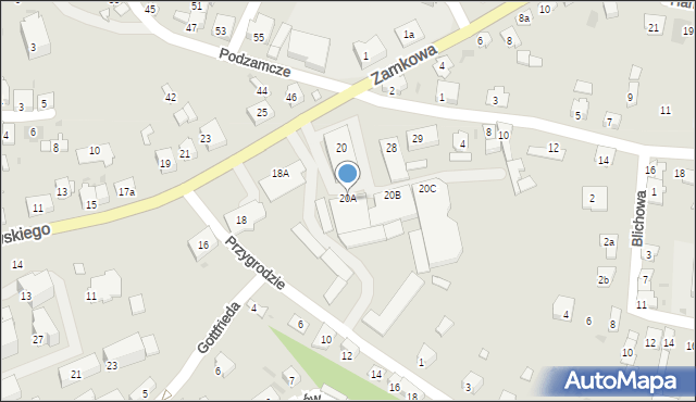 Jarosław, Tarnowskiego Jana, hetm., 20A, mapa Jarosławia