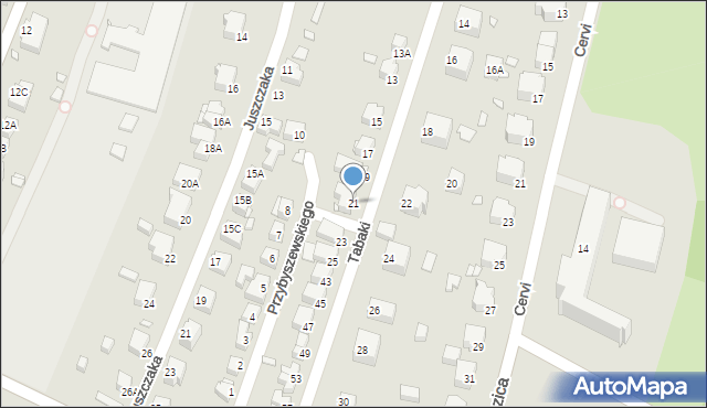 Jelenia Góra, Tabaki Wojciecha, 21, mapa Jelenia Góra