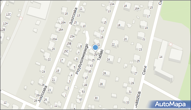 Jelenia Góra, Tabaki Wojciecha, 23, mapa Jelenia Góra