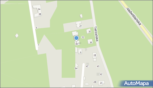 Józefów, Tatrzańska, 34, mapa Józefów