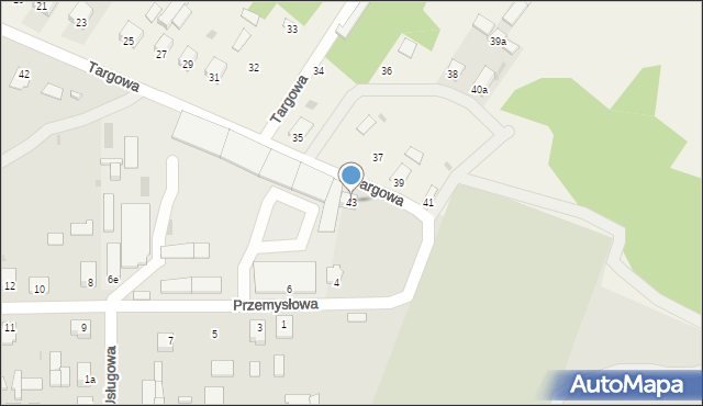 Józefów, Targowa, 43, mapa Józefów