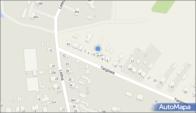 Józefów, Targowa, 7, mapa Józefów