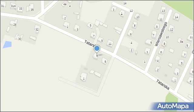 Kadzidło, Tatarska, 6, mapa Kadzidło