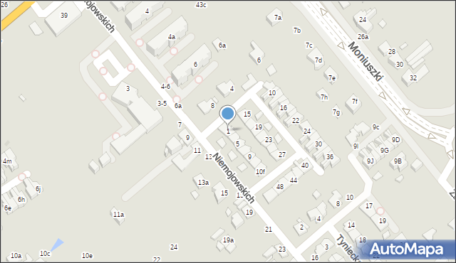 Kalisz, Taczanowskiego Edmunda, gen., 1, mapa Kalisza