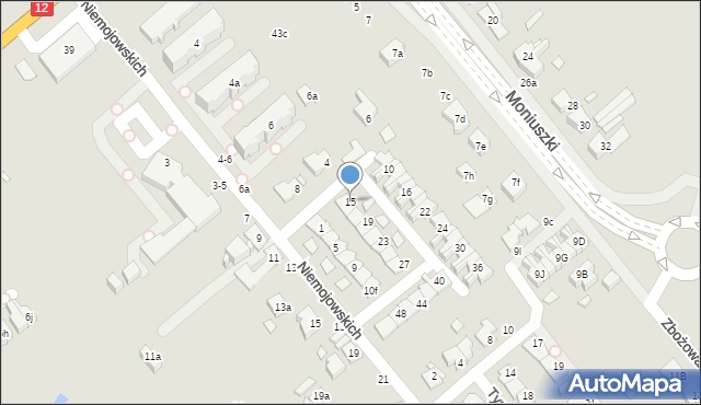 Kalisz, Taczanowskiego Edmunda, gen., 15, mapa Kalisza