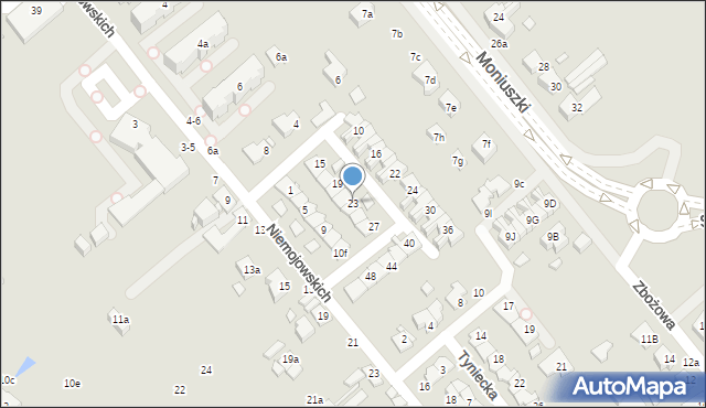 Kalisz, Taczanowskiego Edmunda, gen., 23, mapa Kalisza