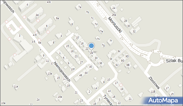 Kalisz, Taczanowskiego Edmunda, gen., 24, mapa Kalisza