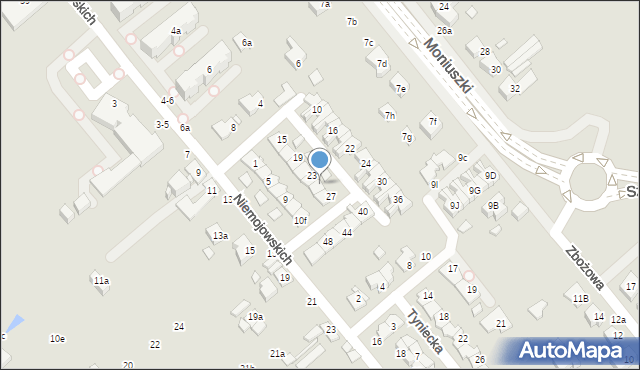 Kalisz, Taczanowskiego Edmunda, gen., 25, mapa Kalisza