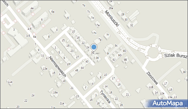 Kalisz, Taczanowskiego Edmunda, gen., 32, mapa Kalisza