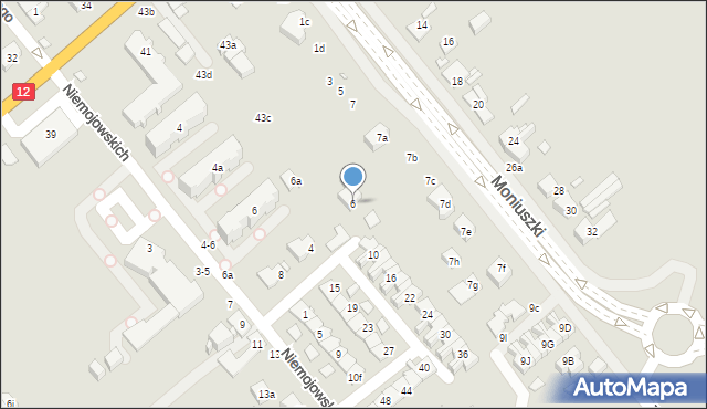 Kalisz, Taczanowskiego Edmunda, gen., 6, mapa Kalisza