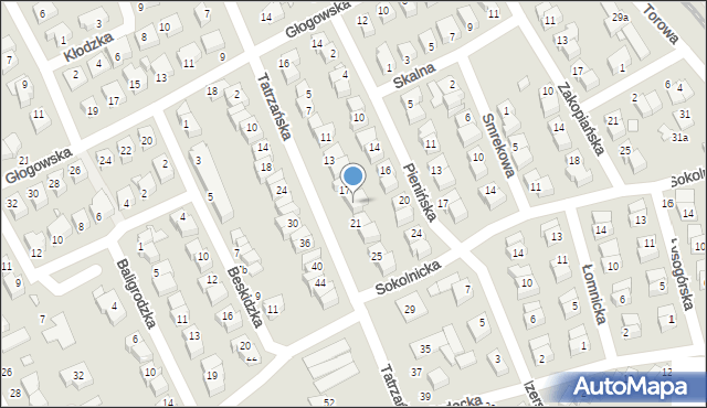 Kalisz, Tatrzańska, 19, mapa Kalisza