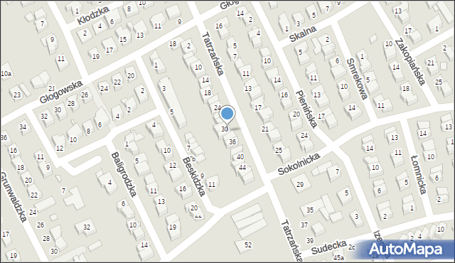 Kalisz, Tatrzańska, 32, mapa Kalisza