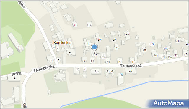 Kamieniec, Tarnogórska, 13a, mapa Kamieniec