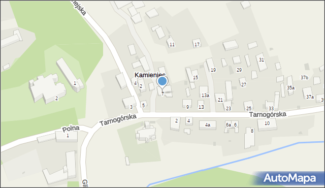 Kamieniec, Tarnogórska, 7, mapa Kamieniec