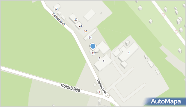 Katowice, Tartaczna, 12, mapa Katowic