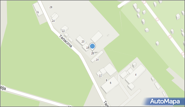 Katowice, Tartaczna, 16, mapa Katowic