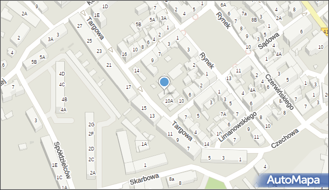 Kędzierzyn-Koźle, Targowa, 10, mapa Kędzierzyna-Koźle