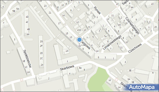 Kędzierzyn-Koźle, Targowa, 11, mapa Kędzierzyna-Koźle