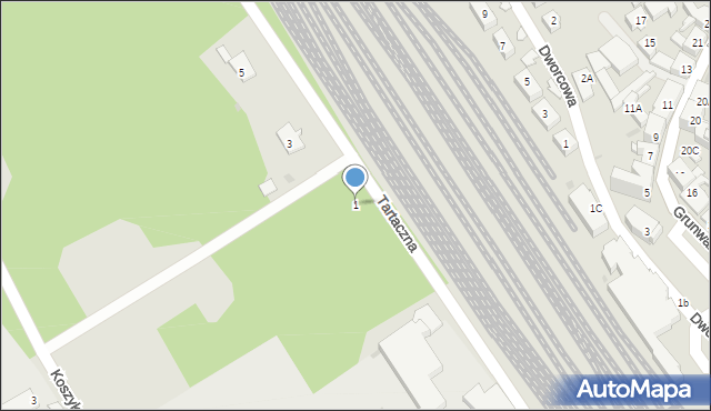 Kędzierzyn-Koźle, Tartaczna, 1, mapa Kędzierzyna-Koźle