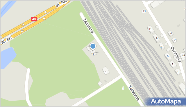 Kędzierzyn-Koźle, Tartaczna, 5, mapa Kędzierzyna-Koźle