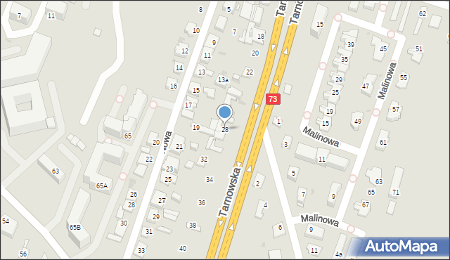 Kielce, Tarnowska, 28, mapa Kielc