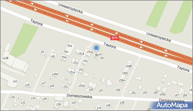 Kielce, Taylora Edwarda, 58, mapa Kielc