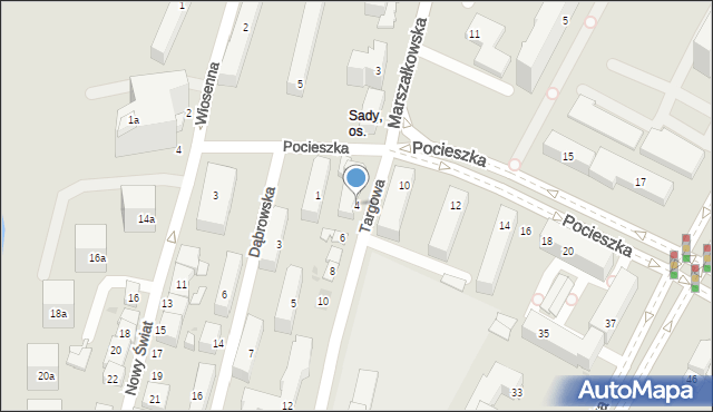 Kielce, Targowa, 4, mapa Kielc