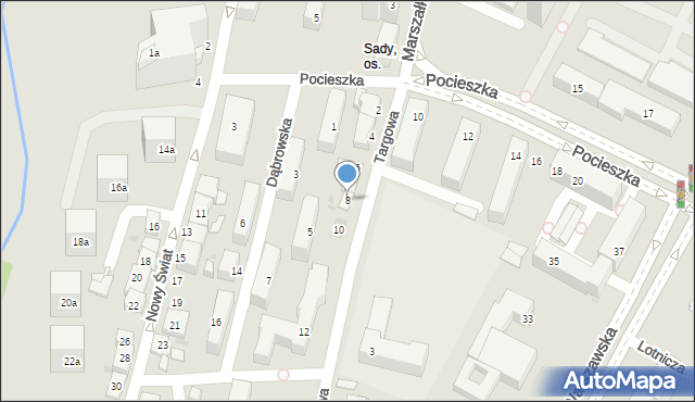 Kielce, Targowa, 8, mapa Kielc