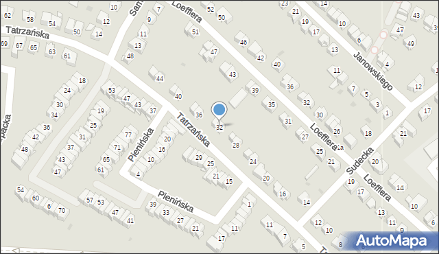 Kielce, Tatrzańska, 32, mapa Kielc