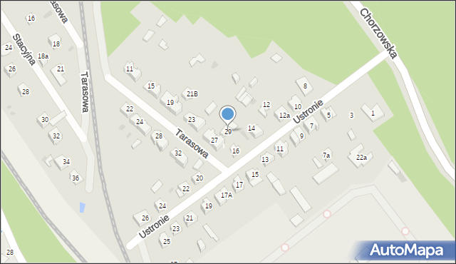 Kielce, Tarasowa, 29, mapa Kielc