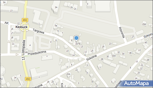Kłobuck, Targowa, 11, mapa Kłobuck