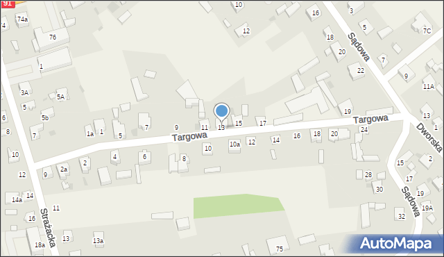 Kłomnice, Targowa, 13, mapa Kłomnice