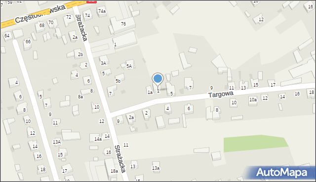 Kłomnice, Targowa, 3, mapa Kłomnice