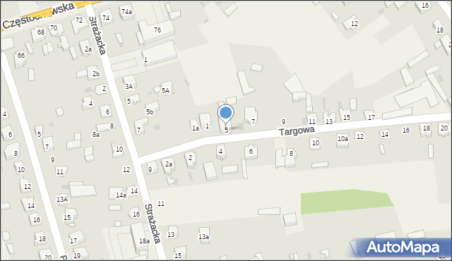 Kłomnice, Targowa, 5, mapa Kłomnice