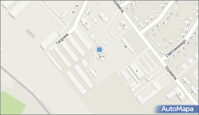 Knurów, Targowa, 9, mapa Knurów