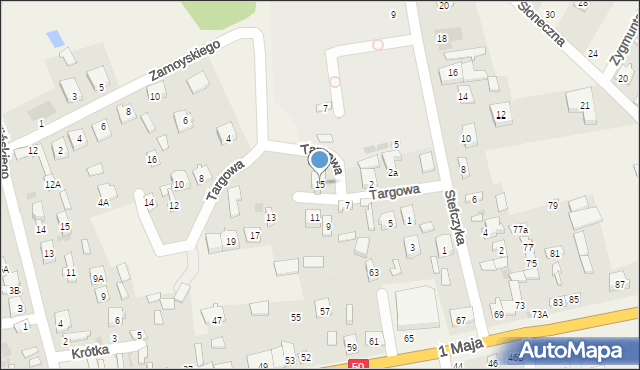 Kołbiel, Targowa, 15, mapa Kołbiel