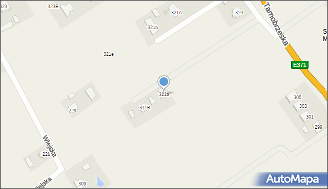 Kolbuszowa Dolna, Tarnobrzeska, 311a, mapa Kolbuszowa Dolna