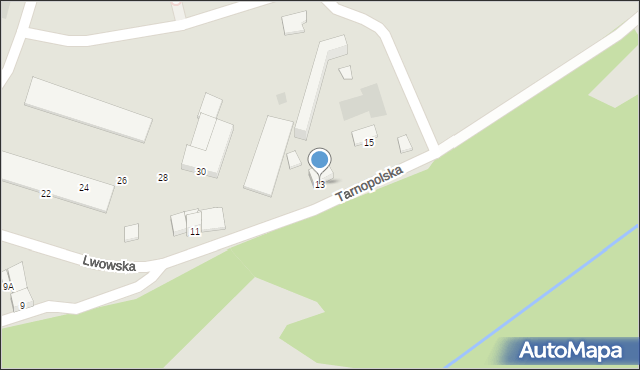 Kołobrzeg, Tarnopolska, 13, mapa Kołobrzegu