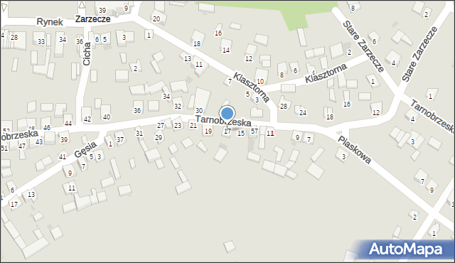 Koprzywnica, Tarnobrzeska, 17, mapa Koprzywnica