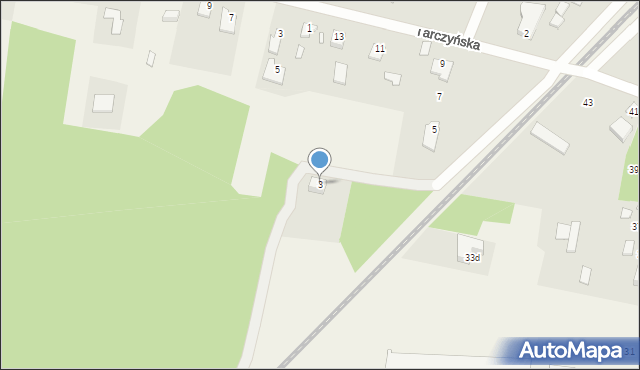 Korzeniówka, Tarczyńska, 3, mapa Korzeniówka