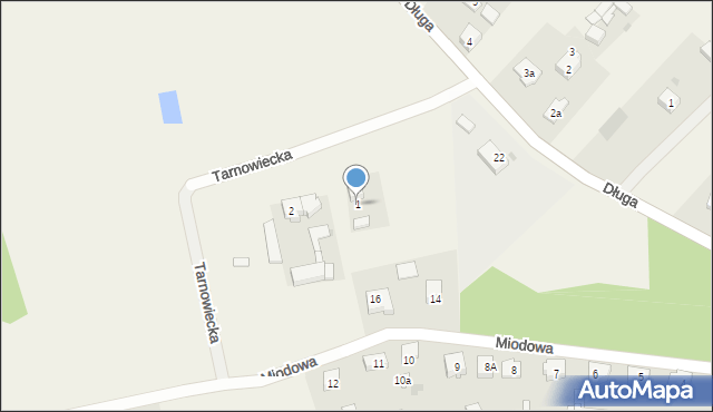 Kościelec, Tarnowiecka, 1, mapa Kościelec