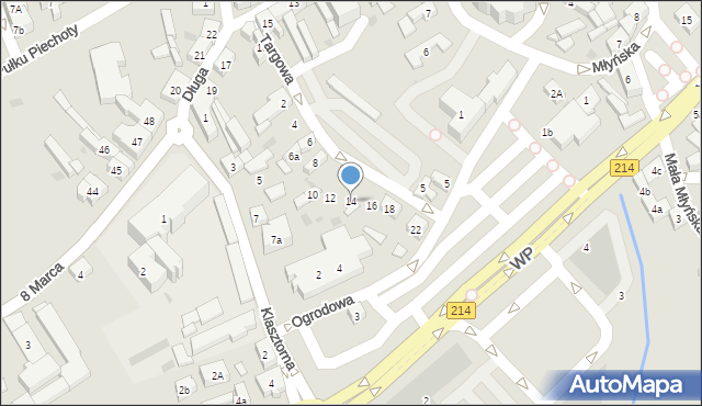 Kościerzyna, Targowa, 14, mapa Kościerzyna